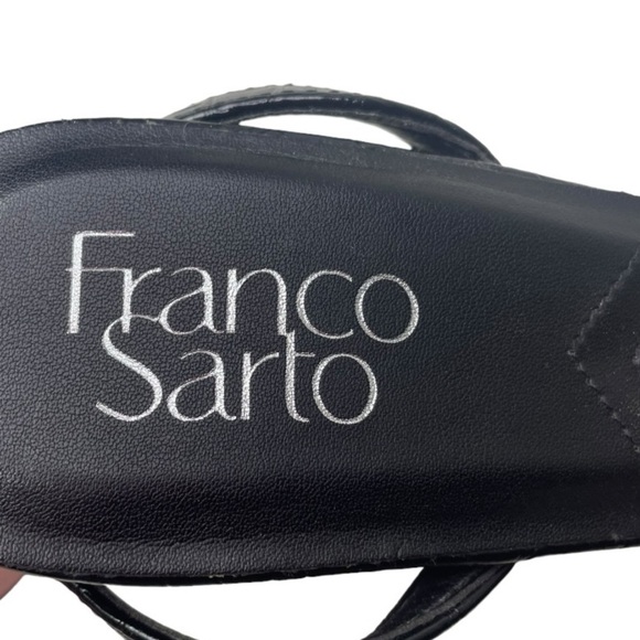 Franco Sarto Women’s Solange Black Croc Embossed Pointed Toe Heels - Picture 7 of 9